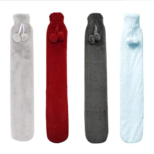 El bolsillo de franela de la bolsa de agua caliente súper larga del calentador de manos 2L puede tratar el dolor muscular, el dolor y la rigidez del cuello-Patrón 4