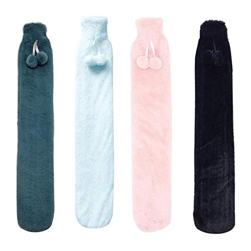 El bolsillo de franela de la bolsa de agua caliente súper larga del calentador de manos 2L puede tratar el dolor muscular, el dolor y la rigidez del cuello-Patrón 4