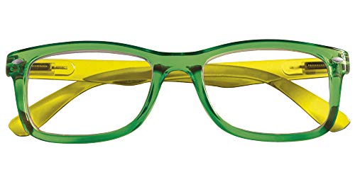 El Charro - Gafas de lectura modelo Nebraska verde/amarillo, dioptría +1-1 producto