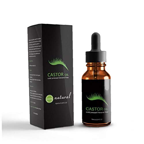 El crecimiento del pelo bolso de 1bottle aceite de ricino puro suero All Natural Tratamiento Hidratante adelgazamiento del cabello más grueso Promueve 1 oz Fuller pestaña por un