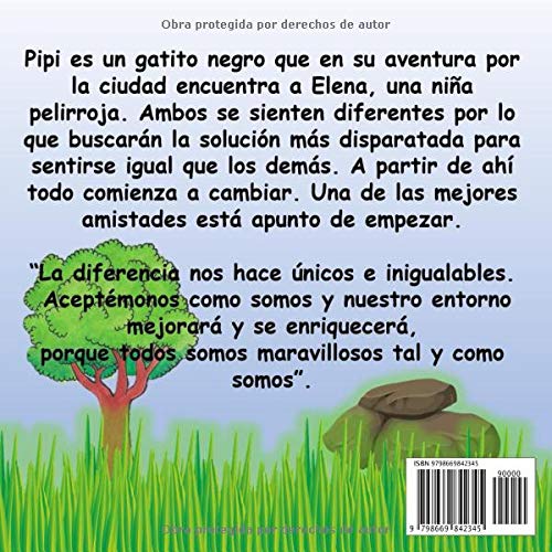 El gatito negro y la niña pelirroja