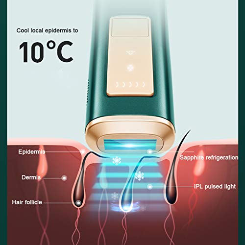 El instrumento de depilación láser de punto de congelación en el hogar es indoloro y no daña la piel, la depilación con luz de pulso IPL es pequeña y conveniente, flash de hielo ilimitado para una s