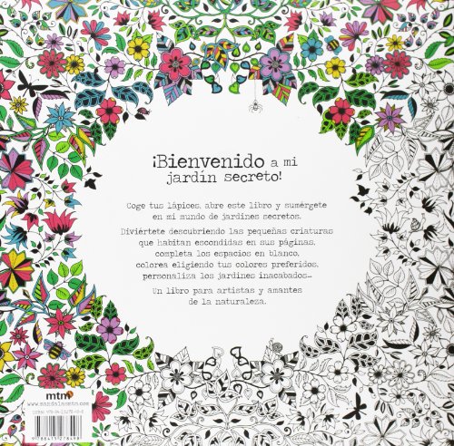 El jardín secreto: Colorea y encuentra los tesoros escondidos