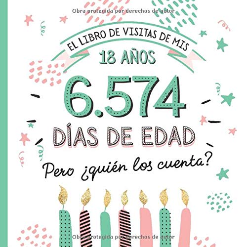El libro de visitas de mis 18 años: Decoración y regalos originales para el 18 cumpleaños – Ideas para hombre y mujer - 18 años en días - Libro de firmas para felicitaciones y fotos de los invitados