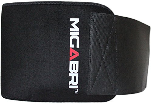 El MIGABRI Waist Trimmer XT20 - Cinturón Ajustable Reductor de Cintura Profesional con Nueva Tecnología de Secado Rápido y Extra Largo con Correa de Velcro que Acelera la Pérdida de Peso y Tonifica Abdominales y Soporte en la Zona Lumbar para Hombres y Mu