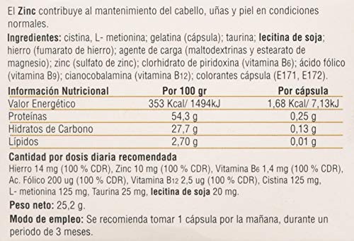 El Naturalista - Cabellos y Uñas, 48 Capsulas