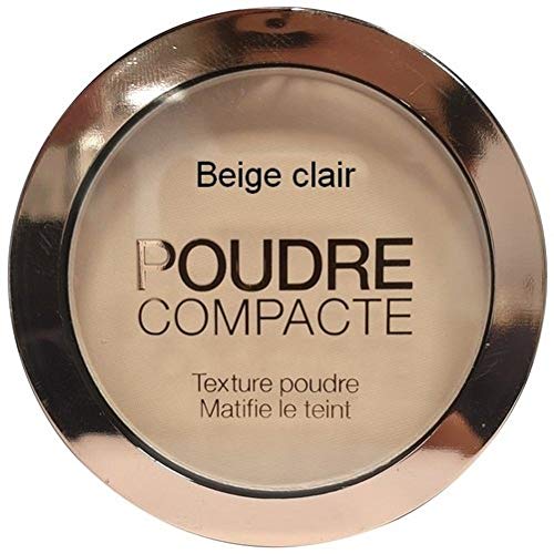 El Polvo Compacto Para El Maquillaje, Matificante, De Color Beige Claro