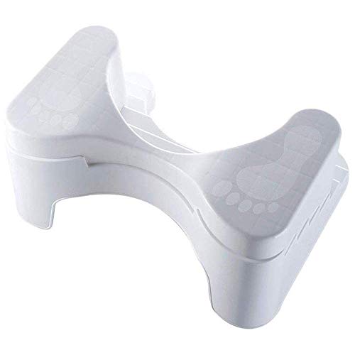 El Potty original Cuarto de baño WC Stool - Curva de peso ligero con elegante y moderno diseño de 9 pulgadas WC baño taburete de paso en cuclillas ayuda for el estreñimiento Pilas Relief alivia el est