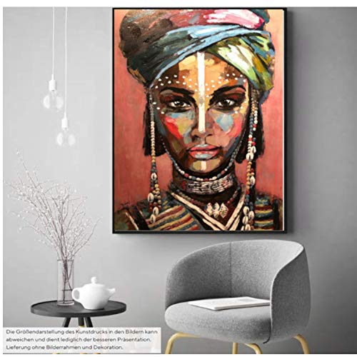 ELAFI - Póster DIN A3, decoración para Comedor u Oficina, Arte, Estilo Africano, Retrato de Mujer