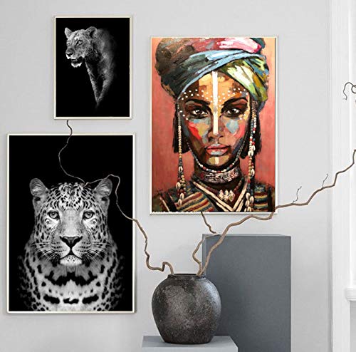ELAFI - Póster DIN A3, decoración para Comedor u Oficina, Arte, Estilo Africano, Retrato de Mujer