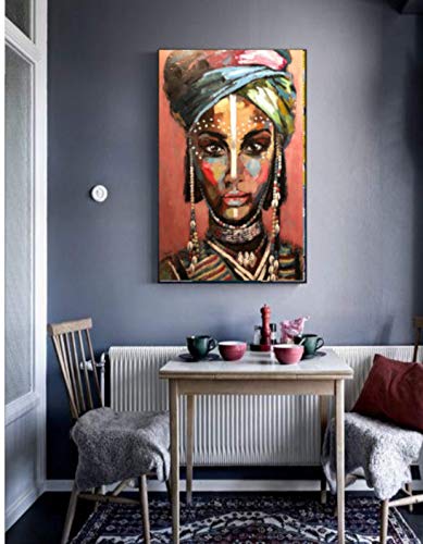 ELAFI - Póster DIN A3, decoración para Comedor u Oficina, Arte, Estilo Africano, Retrato de Mujer