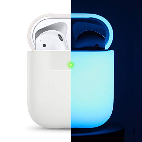 elago Funda Silicona Compatible con Apple AirPods 1 & 2 (LED Frontal Visible) - Luminuso Azul