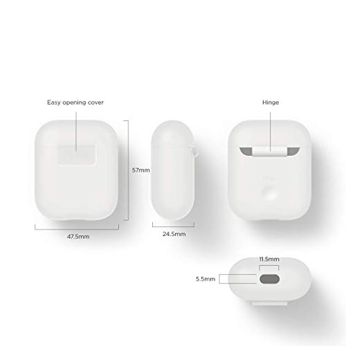 elago Funda Silicona Compatible con Apple AirPods 1 & 2 (LED Frontal Visible) - Luminuso Azul