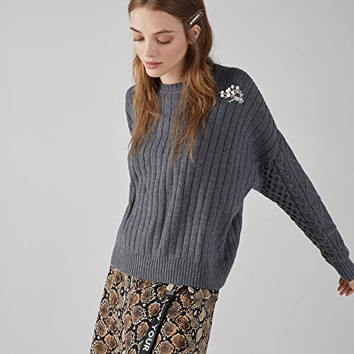 ELAINZ HEART Regalo del día de la Madre Ciervo AfortunadoPlateado Impresionantes Perlas broches y pasadores para Mujeres y niñas con 8pcs Perlas de botón Blanco cultivadas de Agua Dulce