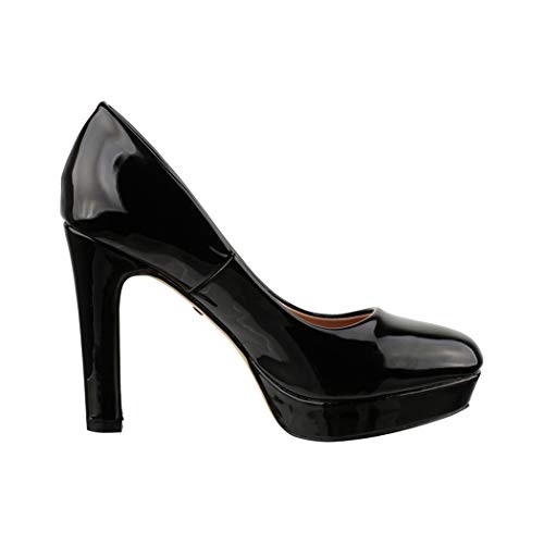 Elara Zapato de Tacón Alto Mujer con Plataforma Chunkyrayan Negro E22322 Black-37