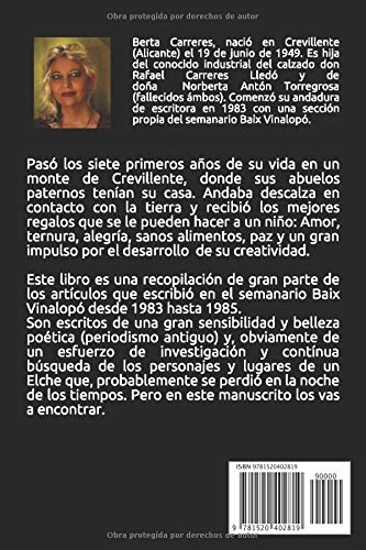 ELCHE ANTIGUO: Historias y costumbres