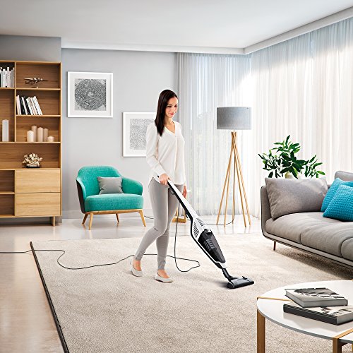 Electrolux - Escoba con Cable sin Bolsa, Filtro con 3 Rejillas de Salida, Hygiene Filter 11 Blanco 123x27x28cm