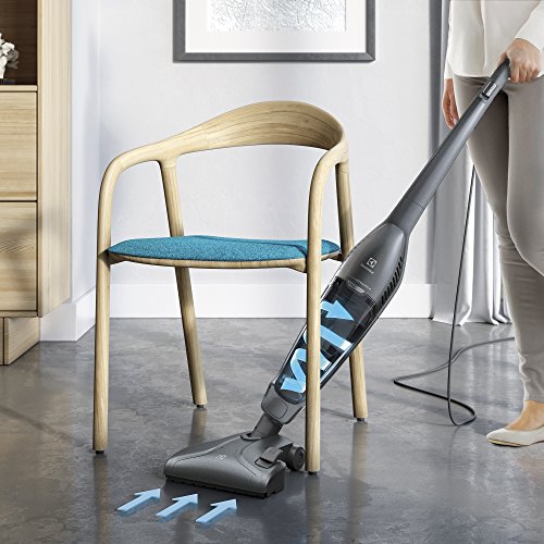 Electrolux EUEL72LGM Sin bolsa Gris 1,5 L 550 W - Aspiradora escoba (Sin bolsa, Gris, 1,5 L, Secar, Ciclónico, Cyclonic/filtering)