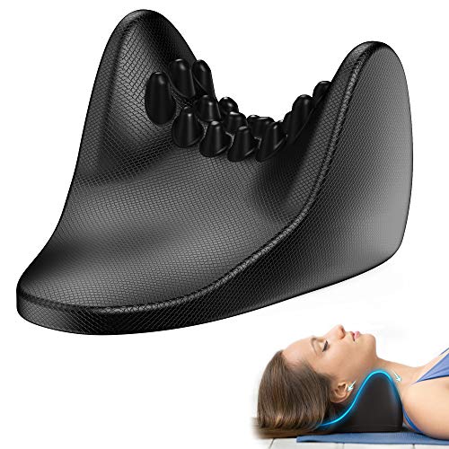 Elegear Almohadas para Cuello Masaje, Almohada Cervical Ergonómica Almohada de Relajación para Cuello y Hombro Masajeador para Cabeza Cuello para Tensión Muscular, Alivia el Dolor