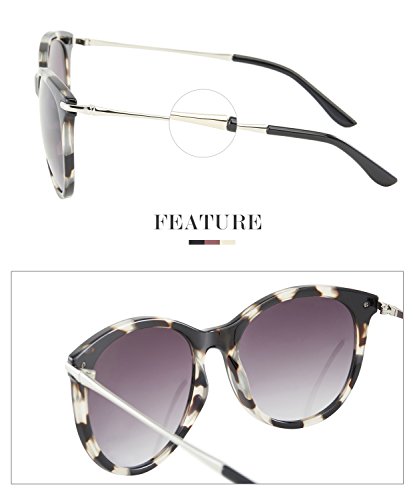 Elegear Gafas de Sol Mujer Retro 2019 Gafas Grandes Vintage Estilo Ojo de Gato 100% Protección UV400 UVA Gafas Verano Ultraligero Cómodo-Gafas Leopardo 04