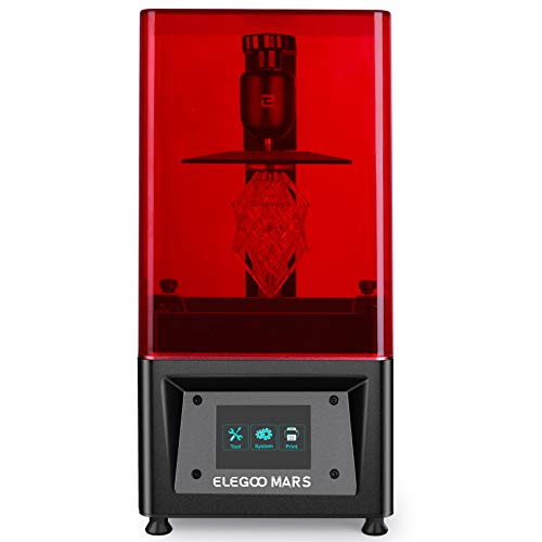 ELEGOO MARS Impresora 3D UV Fotocurado con 3.5" Pantalla Táctil Inteligente de Color Impresión Fuera de Línea 115mm(L) x 65mm(W) x 150mm(H) Tamaño de Impresión-Negro