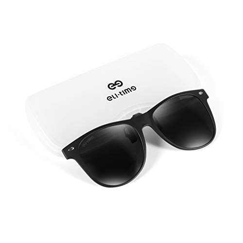 Eli-time Polarizado Clip Unisex en Gafas de Sol para Anteojos Recetados-Buen Estilo de Clip Gafas de Sol para la Miopía Gafas al Aire Libre/Conducción/Pescar