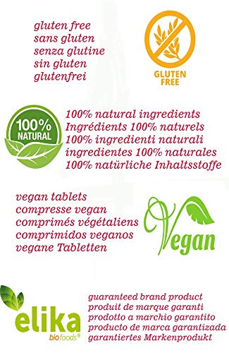Elikafoods - Moringa oleífera bio, 240 comprimidos de 500 mg/orgánica pura en polvo, ecológica