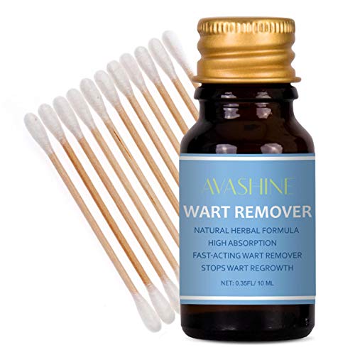 Eliminación de verrugas Avashine, elimina sin dolor las verrugas comunes, manos y plantares, líquido de verrugas de máxima fuerza, fuerte y eficaz tratamiento de infección de verrugas