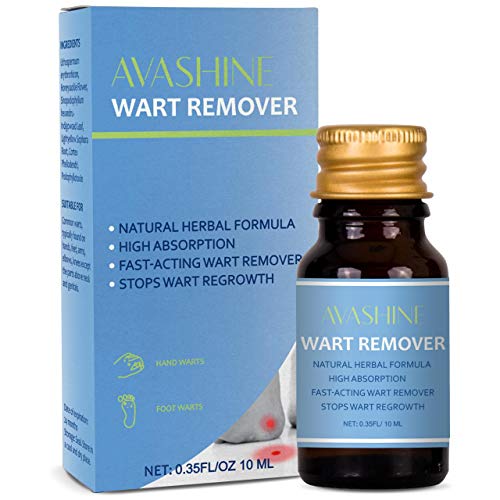 Eliminación de verrugas Avashine, elimina sin dolor las verrugas comunes, manos y plantares, líquido de verrugas de máxima fuerza, fuerte y eficaz tratamiento de infección de verrugas