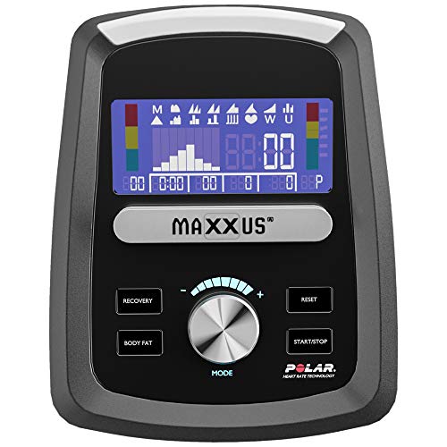 Elíptica de Maxxus® CX 4.3f, plegable, bicicleta elíptica, rueda de inercia de 26 kg, longitud de zancada 51 cmIncluye ruedas de transporte, programas de entrenamiento, programas de frecuencia cardíaca, programa de usuario, freno magnético eléctrico, movi