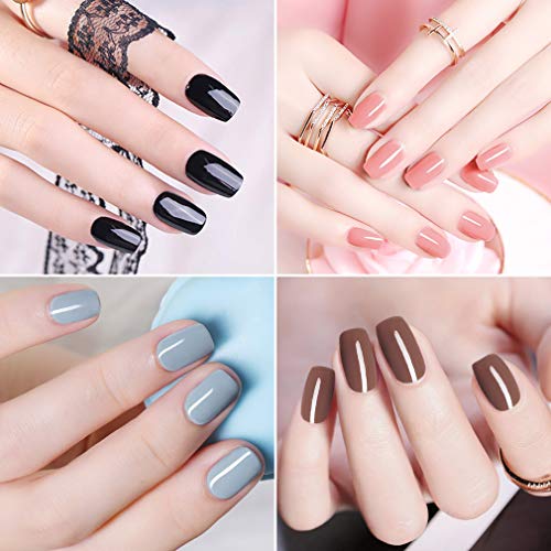 Elite99 Esmaltes Semipermanentes de Uñas en Gel UV LED, Selección de 5 Colores de Esmaltes de Uñas Soak off en Caja de Regalo 7ML 004