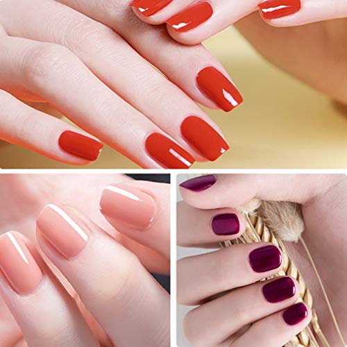 Elite99 Lámpara UV LED para Uñas 24w, 6 Colores Kit de Esmaltes Semipermanentes en Gel UV LED, Base y Top Coat, Semipermanentes, Removedor de Uñas y Accesorios 002