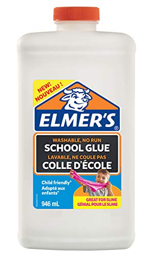 Elmer's - Pegamento líquido uso escolar Elmer, blanco, lavable, 946 ml; adecuado para hacer slime
