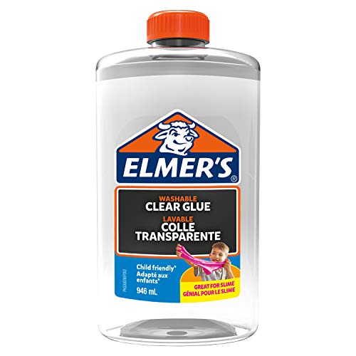 Elmer's - Pegamento transparente, lavable y apto para niños de 946 ml, óptimo para hacer slime