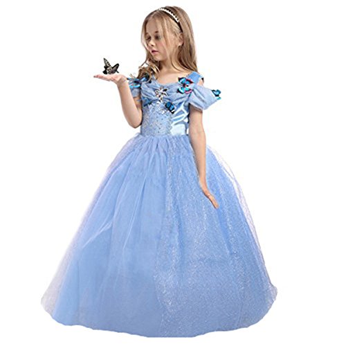 Elsa &Amp; Anna De-Fba-Cndr5 Disfraz de Princesa Para NiÑOs, Vestido de Princesa Para Fiesta De-Cndr5 Medium