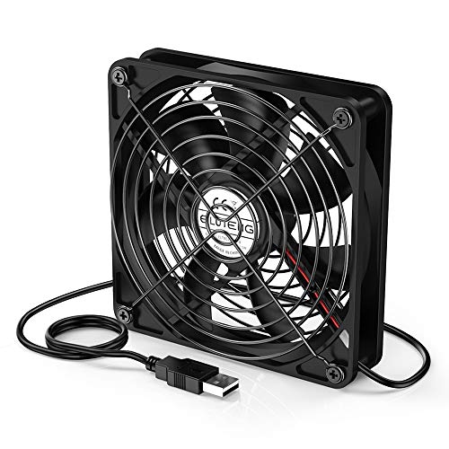 ELUTENG USB y Ventilador de PC 120 mm Ventiladores PC Silenciosos 12cm Silent 5V USB Mini Fan para Router Mini PC PS4 PS3 Xbox DVD Player