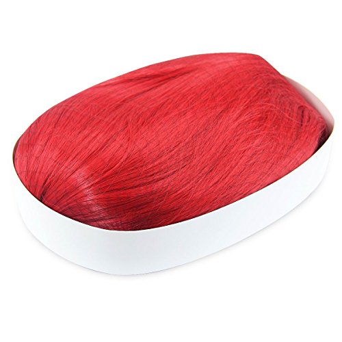 EmaxDesign Peluca de mujer de 70 cm de longitud Melena larga y con volumen, de estilo ondulado y resistente al calor, incluye rejilla para el pelo y peine para peluca, color rojo