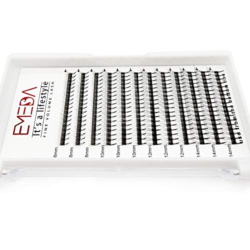 EMEDA 3D L 0.15 C Curl 8-14MM MIX Extensión del volumen Pestañas Pestañas postizas (C 0.15 MIX)