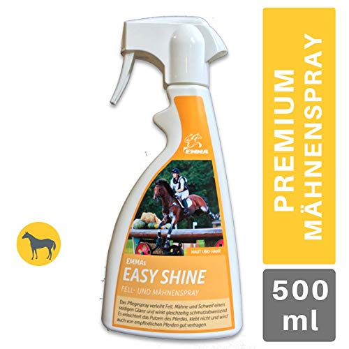 EMMA ♥ Spray abrillantor de Crin y de Pelo, Cuidado del Caballo Cuidado del Pelo Cuidado del Spray y Brillo del Pelo, Accesorios para Caballos 500 ml