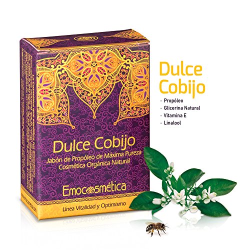 Emocosmética Jabón Natural de Propóleo de Máxima Pureza 'Dulce Cobijo' - Línea de Vitalidad y Optimismo - 100gr.