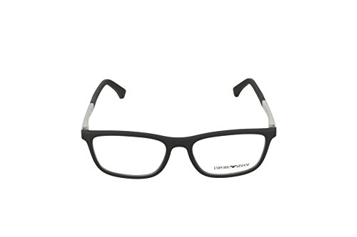 Emporio Armani 5063 Monturas de gafas, Black Rubber, 55 para Hombre