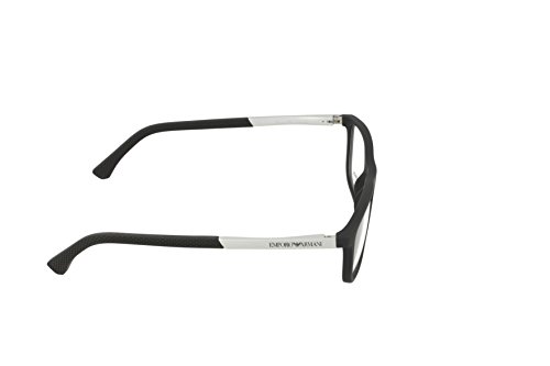 Emporio Armani 5063 Monturas de gafas, Black Rubber, 55 para Hombre