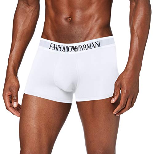 Emporio Armani CC729 111389_00010 Bóxer, Blanco (White), Small (Tamaño del Fabricante:S) para Hombre