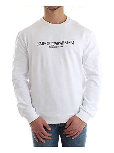 Emporio Armani The Eagle Brand Sudadera para hombre Blanco blanco S