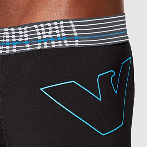 Emporio Armani Underwear Fashion Waistband-Thin Eagle Trunk Bañador, Negro (Negro 00020), Small para Hombre