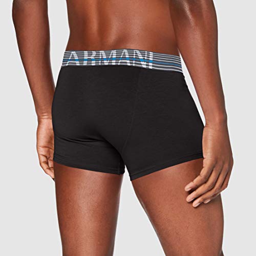 Emporio Armani Underwear Fashion Waistband-Thin Eagle Trunk Bañador, Negro (Negro 00020), Small para Hombre