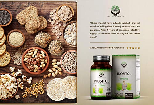 EN Myo Inositol 1000mg Acido Folico 200mg & Cromo 100mg | 90 Cápsulas Veganas | Para Apoyar la Salud de la Mujer | Hecho en el RU en Instalaciones con Licencia ISO | Sin OGM, Gluten o Lácteos