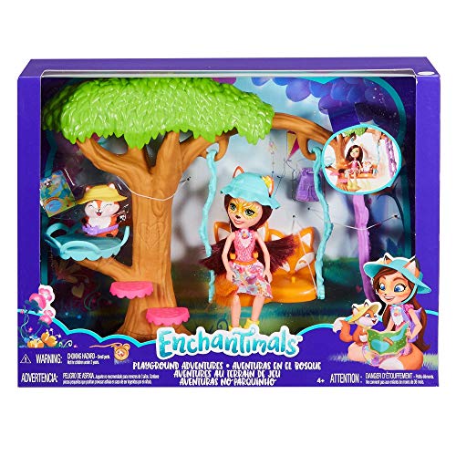 Enchantimals - Muñeca Felicity Fox con mascota Flix en jardín divertido - (Mattel FRH45)