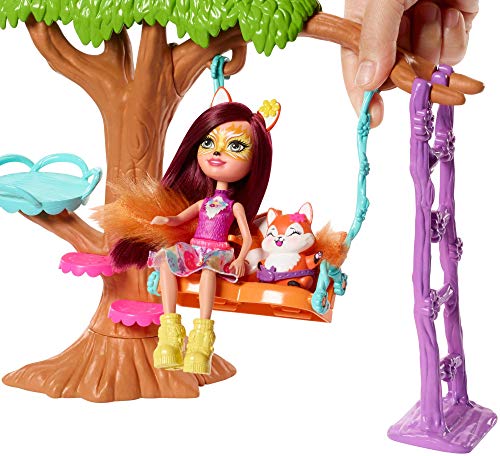Enchantimals - Muñeca Felicity Fox con mascota Flix en jardín divertido - (Mattel FRH45)