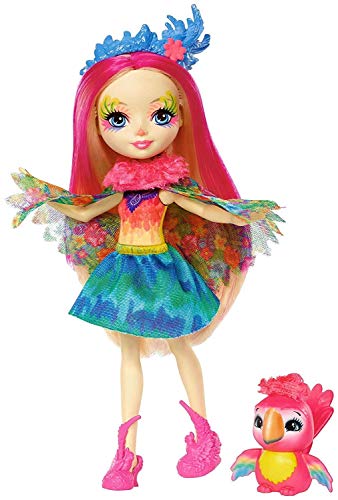 Enchantimals - Muñeca Peeki Parrot - muñeca, edad recomandada 4 - 10 años (Mattel FJJ21)